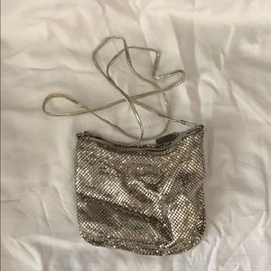 Whiting and Davis Silver Sequin Purse